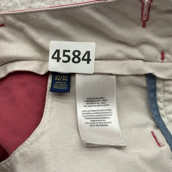 Polo Ralph Lauren Chino Pants Mens 32x31 (Tag 32x32) Red Twill Washed Out Preppy - Picture 12 of 12